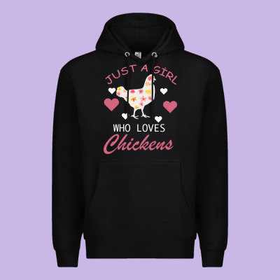 Just A Girl Who Love Chickens Premium Hoodie Designed By Bettercallsaul