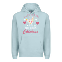 Blue Mist Just A Girl Who Love Chickens Premium Hoodie - Bettercallsaul