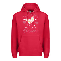 Cardinal Just A Girl Who Love Chickens Premium Hoodie - Bettercallsaul