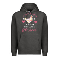 Charcoal Heather Just A Girl Who Love Chickens Premium Hoodie - Bettercallsaul