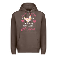 Coffee Just A Girl Who Love Chickens Premium Hoodie - Bettercallsaul