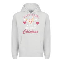 Dove Grey Just A Girl Who Love Chickens Premium Hoodie - Bettercallsaul