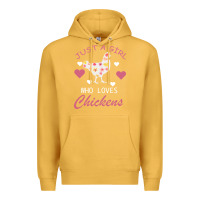 Mustard Just A Girl Who Love Chickens Premium Hoodie - Bettercallsaul