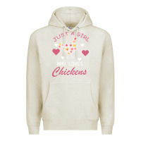 Oatmeal Heather Just A Girl Who Love Chickens Premium Hoodie - Bettercallsaul