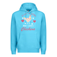 Ocean Blue Just A Girl Who Love Chickens Premium Hoodie - Bettercallsaul