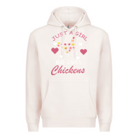 Pale Pink Just A Girl Who Love Chickens Premium Hoodie - Bettercallsaul