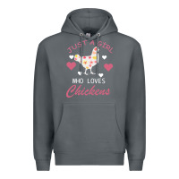 Rock Just A Girl Who Love Chickens Premium Hoodie - Bettercallsaul