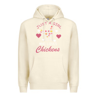 Sandshell Just A Girl Who Love Chickens Premium Hoodie - Bettercallsaul