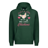 Sports Green Just A Girl Who Love Chickens Premium Hoodie - Bettercallsaul