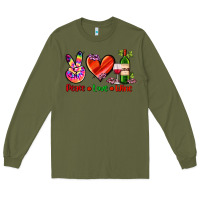 Army Green peace love wine Long Sleeve Tee - AdoDesignShop