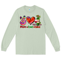 Matcha peace love wine Long Sleeve Tee - AdoDesignShop