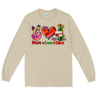 Mushroom peace love wine Long Sleeve Tee - AdoDesignShop