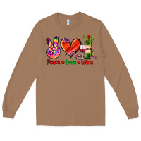 Toasted Coconut peace love wine Long Sleeve Tee - AdoDesignShop