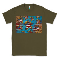 Army Green 4th of july stars skinny metal can holder Classic Tee - HRA Design Shop
