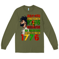 Army Green July 4th Juneteenth 1865 Long Sleeve Tee - CowGirlArtShop