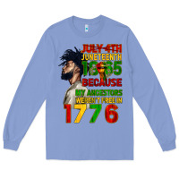 Colony Blue July 4th Juneteenth 1865 Long Sleeve Tee - CowGirlArtShop