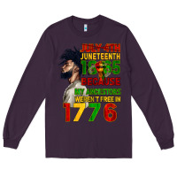 Plum July 4th Juneteenth 1865 Long Sleeve Tee - CowGirlArtShop
