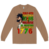 Toasted Coconut July 4th Juneteenth 1865 Long Sleeve Tee - CowGirlArtShop