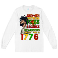 White July 4th Juneteenth 1865 Long Sleeve Tee - CowGirlArtShop
