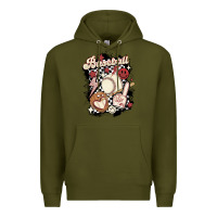 Army Green checkered retro baseball Premium Hoodie - MaliasSmallBusiness