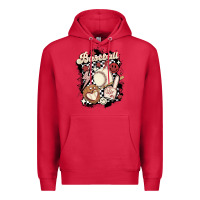 Cardinal checkered retro baseball Premium Hoodie - MaliasSmallBusiness