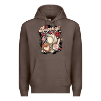 Coffee checkered retro baseball Premium Hoodie - MaliasSmallBusiness