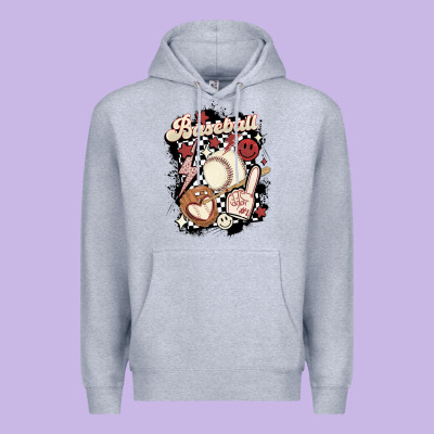 Checkered Retro Baseball Premium Hoodie Designed By Maliassmallbusiness