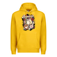 Lemon checkered retro baseball Premium Hoodie - MaliasSmallBusiness
