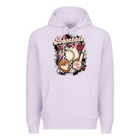 Lilac checkered retro baseball Premium Hoodie - MaliasSmallBusiness