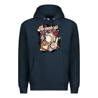 Navy checkered retro baseball Premium Hoodie - MaliasSmallBusiness