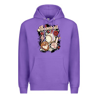 Purple checkered retro baseball Premium Hoodie - MaliasSmallBusiness