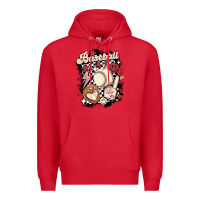 Red checkered retro baseball Premium Hoodie - MaliasSmallBusiness