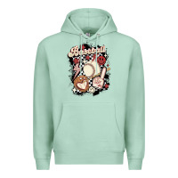 Seafoam checkered retro baseball Premium Hoodie - MaliasSmallBusiness