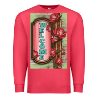 Cardinal Western Red Roses Welcome Premium Sweatshirt - LillyAllenDesigns