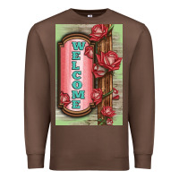 Western Red Roses Welcome Premium Sweatshirt | Teevron