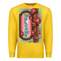 Lemon Western Red Roses Welcome Premium Sweatshirt - LillyAllenDesigns