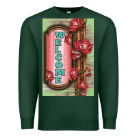 Sports Green Western Red Roses Welcome Premium Sweatshirt - LillyAllenDesigns