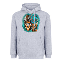 Heather Grey love western Heavyweight Hoodie - AdoDesignShop