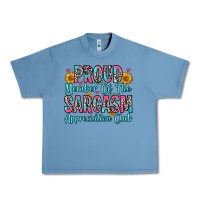 Pebble Blue proud member of the sarcasm appreciation club Urban Heavy Tee - Zillion Design Studio