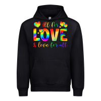 Black all for love and love for love Urban Hoodie - LillyAllenDesigns