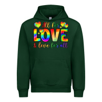 Forest Green all for love and love for love Urban Hoodie - LillyAllenDesigns