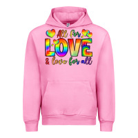 Fuchsia Pink all for love and love for love Urban Hoodie - LillyAllenDesigns