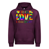Mauve Wine all for love and love for love Urban Hoodie - LillyAllenDesigns