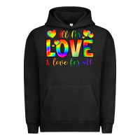 Pigment Black all for love and love for love Urban Hoodie - LillyAllenDesigns