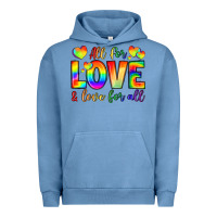 Pigment Pebble Blue all for love and love for love Urban Hoodie - LillyAllenDesigns