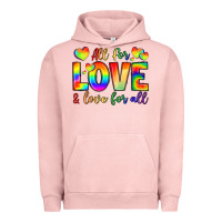 Pigment Salmon all for love and love for love Urban Hoodie - LillyAllenDesigns