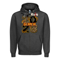 Charcoal Heather gold senıor 2023 Zipper Hoodie - AdoDesignShop