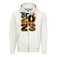 Oatmeal Heather gold senıor 2023 Zipper Hoodie - AdoDesignShop