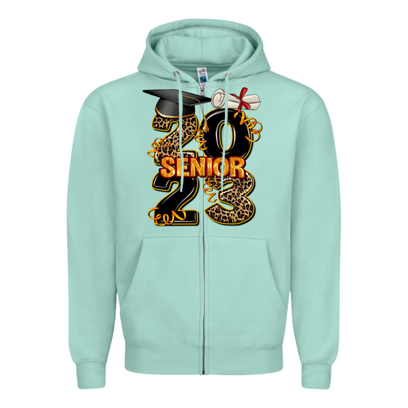 Gold Senıor 2023 Zipper Hoodie by AdoDesignShop | Teevron