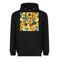 Black leopard pumpkin cactus sunflower seamless Heavyweight Hoodie - AdoDesignShop